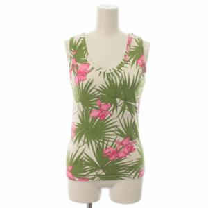 タンクトップ カットソー ヴィンテージ 花柄 ハイビスカス S マルチカラー