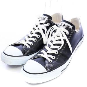 CONVERSE REACT LEA ALL STAR OX レザー オールスター スニーカー シューズ ローカット 29cm 黒 ブラック