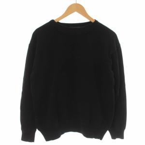 18AW ニット カットソー プルオーバー 長袖 L 黒 ブラック