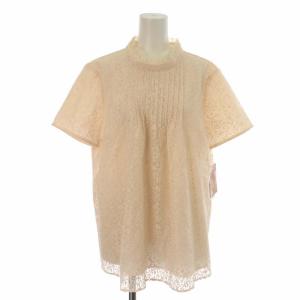 ホワイトレーベル white label 近年モデル ブラウス シャツ プルオーバー レース スタンドカラー 大きいサイズ