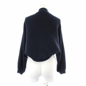 Chesty 22SS ボレロ カーディガン ショート丈 ニット 長袖 装飾 花 F 紺 ネイビー 白 ホワイト