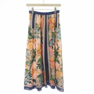 GRACE CONTINENTAL 19SS フレアスカート イージー 花柄 ミモレ ロング 36 S マルチカラー