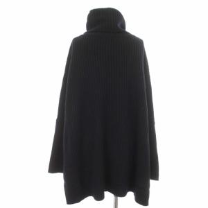 EVERYDAY I LIKE 18AW Oversized rib リブニット オフタートルネック プルオーバー ウール オーバーサイズ 長袖 紺 ネイビー