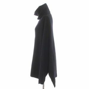 EVERYDAY I LIKE 18AW Oversized rib リブニット オフタートルネック プルオーバー ウール オーバーサイズ 長袖 紺 ネイビー