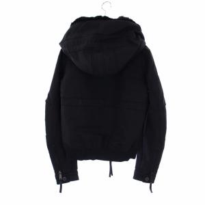 DSQUARED2 中綿ジャケット アウター フード ビーバーファー ジップアップ 46 S 黒 ブラック