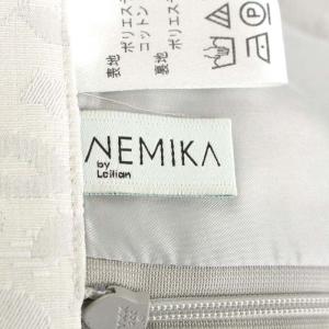 Leilian NEMIKA フレアスカート ミモレ ロング 花柄 17+ XL グレー