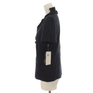 Leilian タグ付き カットソー フリル 半袖 11 L 紺 ネイビー