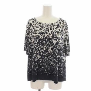 Leilian セットアップ 上下 ブラウス シャツ プルオーバー フレアスカート タック ミモレ ロング 花柄 大きいサイズ 17+ 4XL