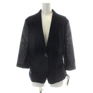 テーラードジャケット シングル コットン 13 L 紺 ネイビー