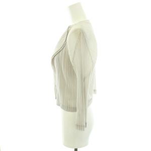 PLEATS PLEASE ISSEY MIYAKE カーディガン プリーツ 4 ライトグレー