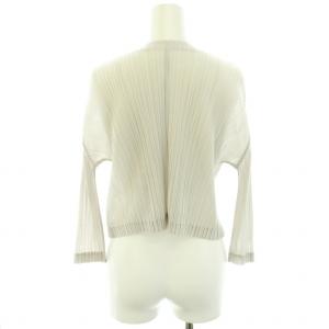 PLEATS PLEASE ISSEY MIYAKE カーディガン プリーツ 4 ライトグレー