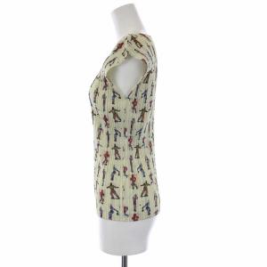 PLEATS PLEASE ISSEY MIYAKE ラグビー プリーツカットソー 総柄 3 アイボリー