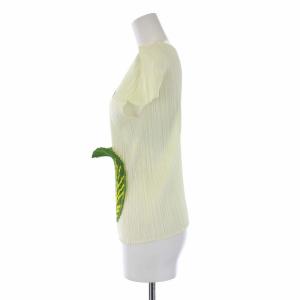 PLEATS PLEASE ISSEY MIYAKE イッセイミヤケ GIMMICK SHIRT TOP カットソー 半袖 プリーツ 3 アイボリー
