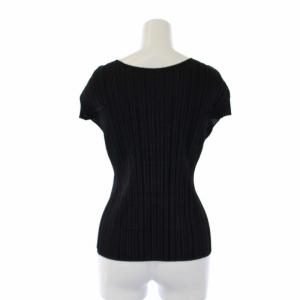 PLEATS PLEASE ISSEY MIYAKE イッセイミヤケ プリーツ カットソー 半袖 くま ベア 立体 3D 3 L ブラック