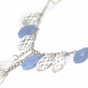 SWAROVSKI ネックレス ペンダント ストーン ドロップ ジュエリー アクセサリー 水色 白 ホワイト