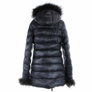 TATRAS リタ RITA ダウンコート ミドル丈 ジップアップ フード ラクーンファー 02 M 紺 ネイビー