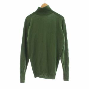 JOHN SMEDLEY ニット セーター タートルネック 長袖 薄手 ウール S 緑 グリーン 0091UK85