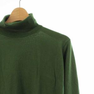 JOHN SMEDLEY ニット セーター タートルネック 長袖 薄手 ウール S 緑 グリーン 0091UK85