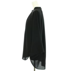 ADORE 21SS ドライタッチジョーゼットブラウス シャツ ギャザー ドルマンスリーブ 長袖 38 M 黒 ブラック