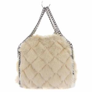 STELLA McCARTNEY FALABELLA ハンドバッグ 2WAY ファー キルティング チェーン ホワイト