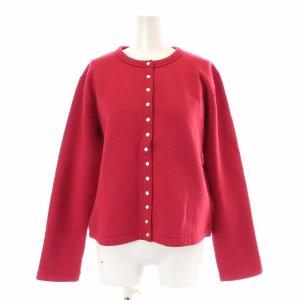 プレッション カーディガン 長袖 クルーネック 裏起毛 1 S 赤 レッド 0267M001