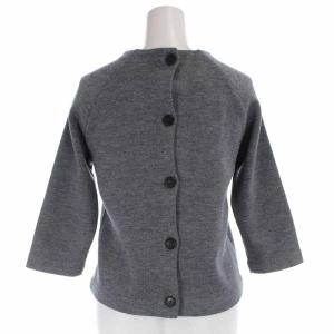 PRADA カーディガン ウール バックボタン 七分袖 38 7 S グレー