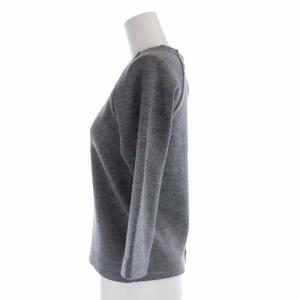 PRADA カーディガン ウール バックボタン 七分袖 38 7 S グレー