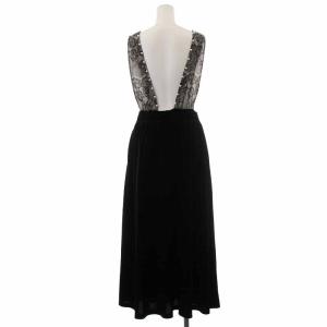 Ameri VINTAGE ワンピース フレアワンピース ジャンパースカート ジップアップ ロング レース 黒 ブラック ベージュ