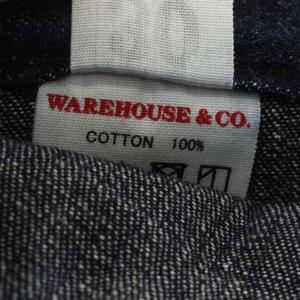 WAREHOUSE トラウザーズ デニムチノ ジーンズ ボタンフライ 30 M インディゴ 紺 ネイビー