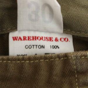 WAREHOUSE TYPE U.S.ARMY HBT PANTS ヘリンボーン ワークパンツ ボタンフライ 30 M 茶 ブラウン