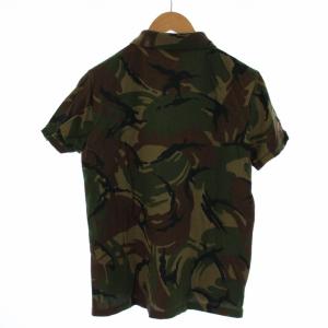 POLO RALPH LAUREN CUSTOM SLIM FIT ポロシャツ 半袖 迷彩 カモフラ ロゴ刺繍 M カーキ 710720813012
