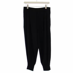 POLO RALPH LAUREN テーパードパンツ ジップフライ とろみ素材 裾ファスナー 6 M 黒 ブラック