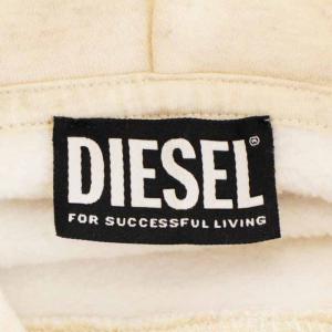 DIESEL F-EXA-HOOD パーカー 長袖 フード 裏起毛 ロゴ プリント XS ライトベージュ A04581 0EBBV