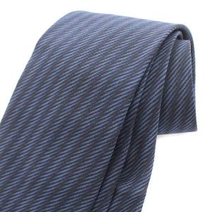 ARMANI COLLEZIONI ネクタイ シルク100% ストライプ ネイビー 紺