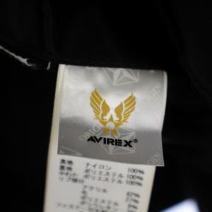 AVIREX COMMERCIAL リバーシブル MA-1 ブルゾン フライトジャケット ジップアップ 中綿 ナイロン L 黒 ブラック