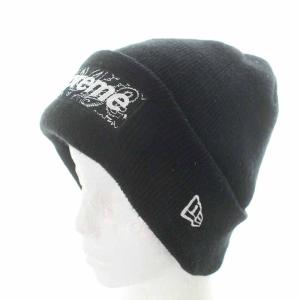 Supreme New Era Box Logo Beanie 帽子 ニット帽 ロゴ刺繍 ブラック