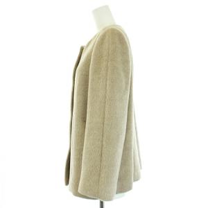 23区 20AW ノーカラーコート アルパカ アウター ショート丈 38 M ベージュ