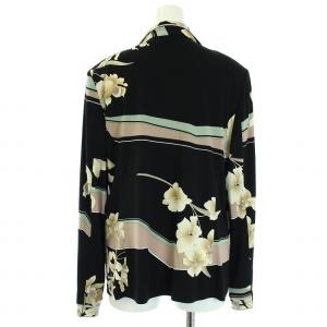 LEONARD FASHION テーラードジャケット 花柄 LL ブラック