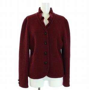 Leilian VITTORIO Per スーツ セットアップ 上下 ニットジャケット スカート ひざ丈 42 M 赤 レッド