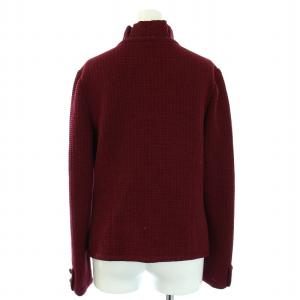 Leilian VITTORIO Per スーツ セットアップ 上下 ニットジャケット スカート ひざ丈 42 M 赤 レッド