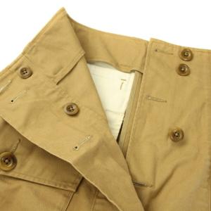 MHL. 2018AW スカート ロング マキシ フレア 台形 麻混 リネン混 1 S ベージュ