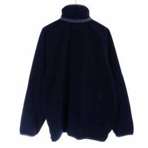 GIORGIO ARMANI NEVE フリースジャケット ハイネック スタンドカラー ジップアップ 50 L 紺 ネイビー