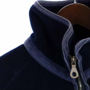 GIORGIO ARMANI NEVE フリースジャケット ハイネック スタンドカラー ジップアップ 50 L 紺 ネイビー