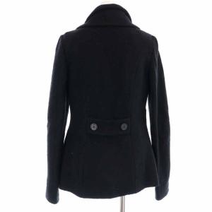 EMPORIO ARMANI ショート丈コート ウール ダブルボタン ライナー付き 40 S 黒 ブラック