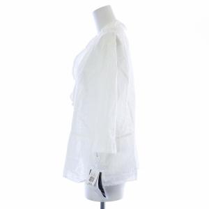 Leilian ジャケット ブラウス シャツ 長袖 七分袖 13号 白 ホワイト 13号 L