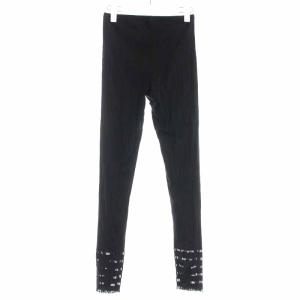 PLEATS PLEASE ISSEY MIYAKE イッセイミヤケ レギンスパンツ イージーパンツ スリム ロング リブ 大きいサイズ 5 XXL 黒 ブラック