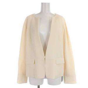 Leilian NEMIKA セットアップ 上下 ノーカラージャケット フレアスカート ミモレ ロング 大きいサイズ 13+ XL アイボリー