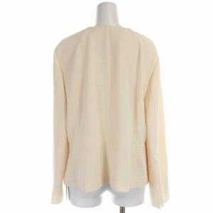 Leilian NEMIKA セットアップ 上下 ノーカラージャケット フレアスカート ミモレ ロング 大きいサイズ 13+ XL アイボリー