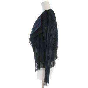 PLEATS PLEASE ISSEY MIYAKE カーディガン プリーツ 4 黒