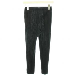 PLEATS PLEASE ISSEY MIYAKE イッセイミヤケ テーパードパンツ イージーパンツ プリーツ ストレッチ 2 M 黒 ブラック